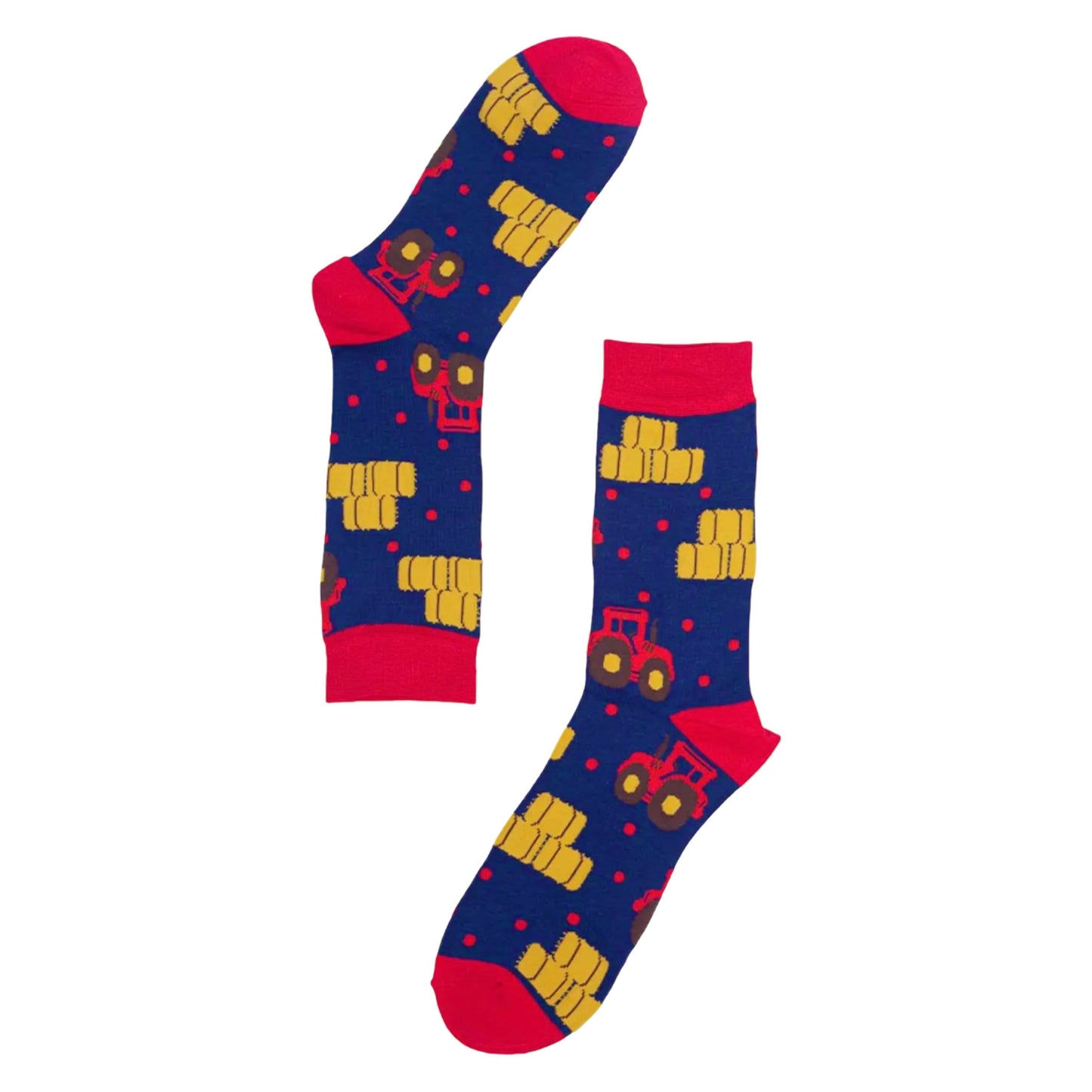 Men’s bamboo socks - Navy tractors