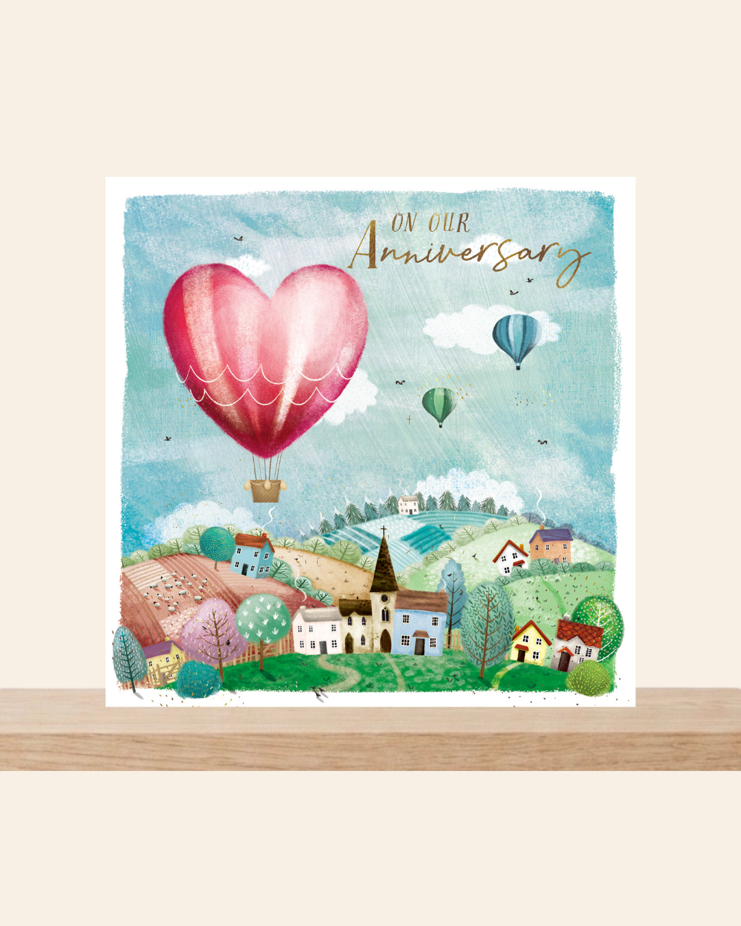 On our Anniversary hot air balloon card