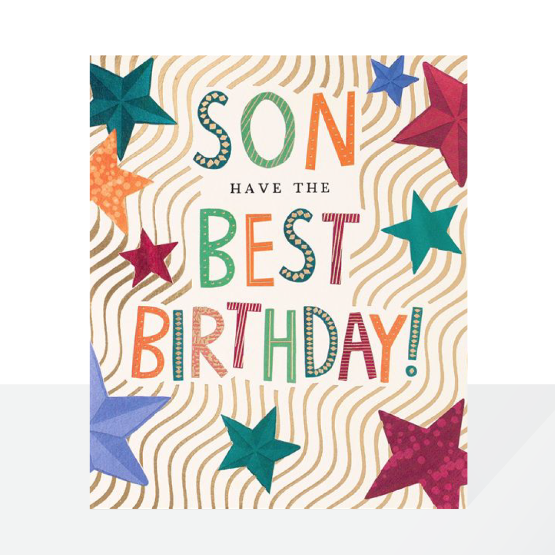 Son stars & stripes birthday card
