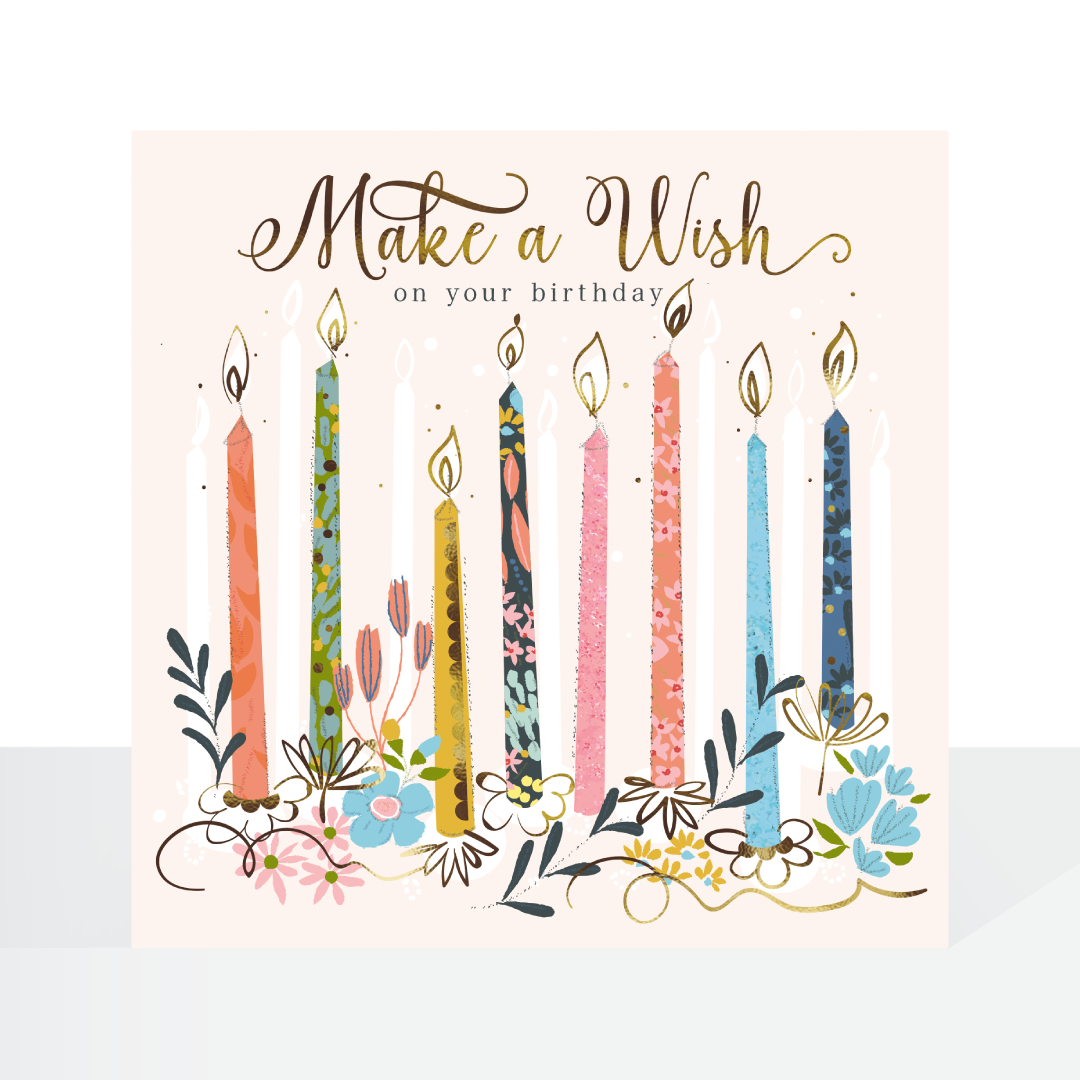 Make a wish, candles - birthday card