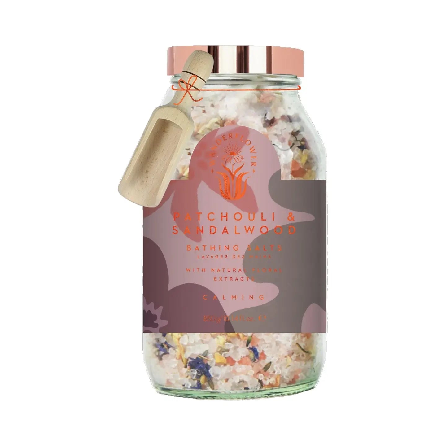 Wanderflower Patchouli + Sandalwood bath salts
