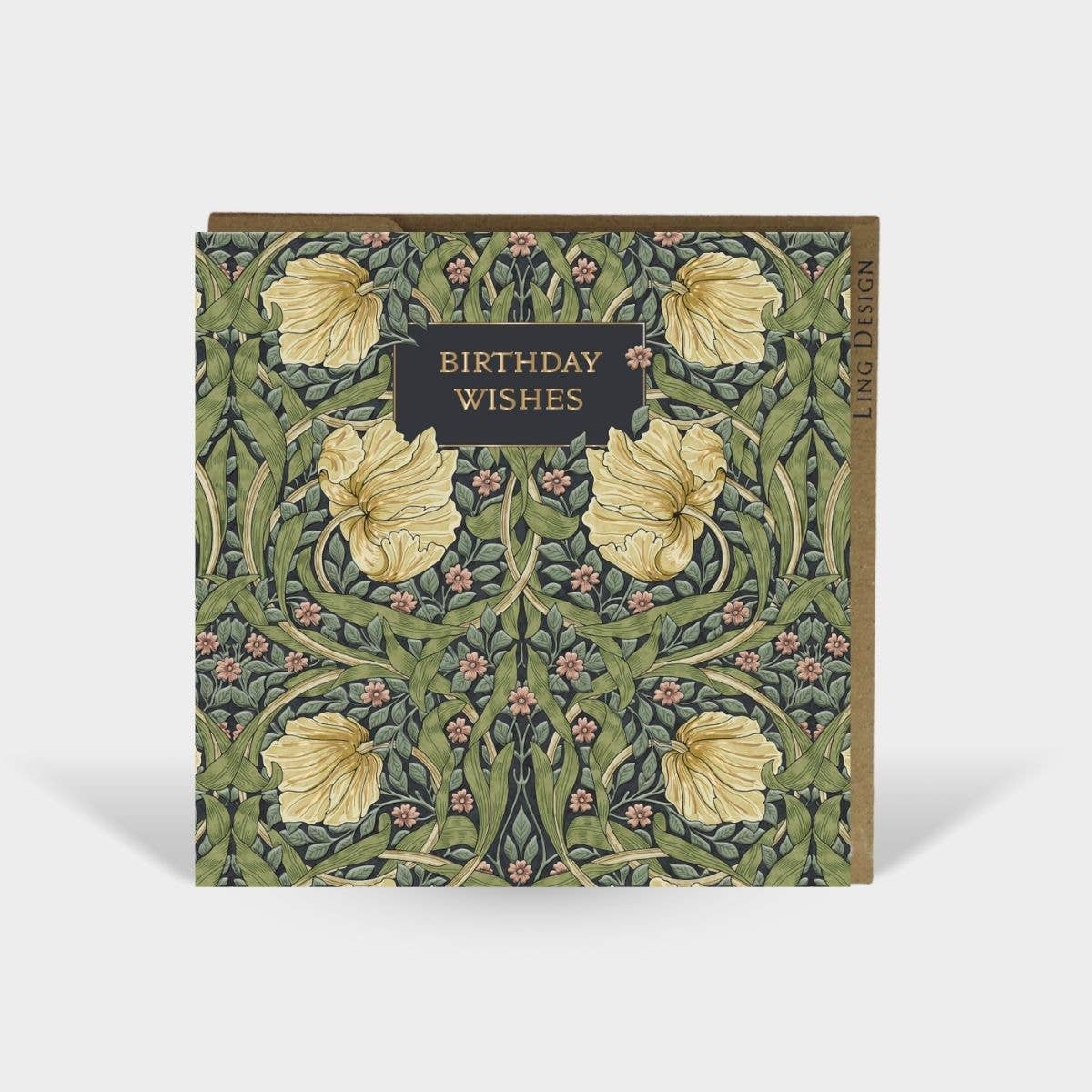 Pimpernel William Morris Birthday Card Square Friend