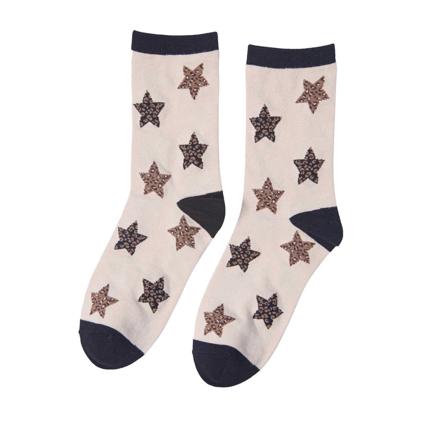 Ladies bamboo socks - Leopard stars