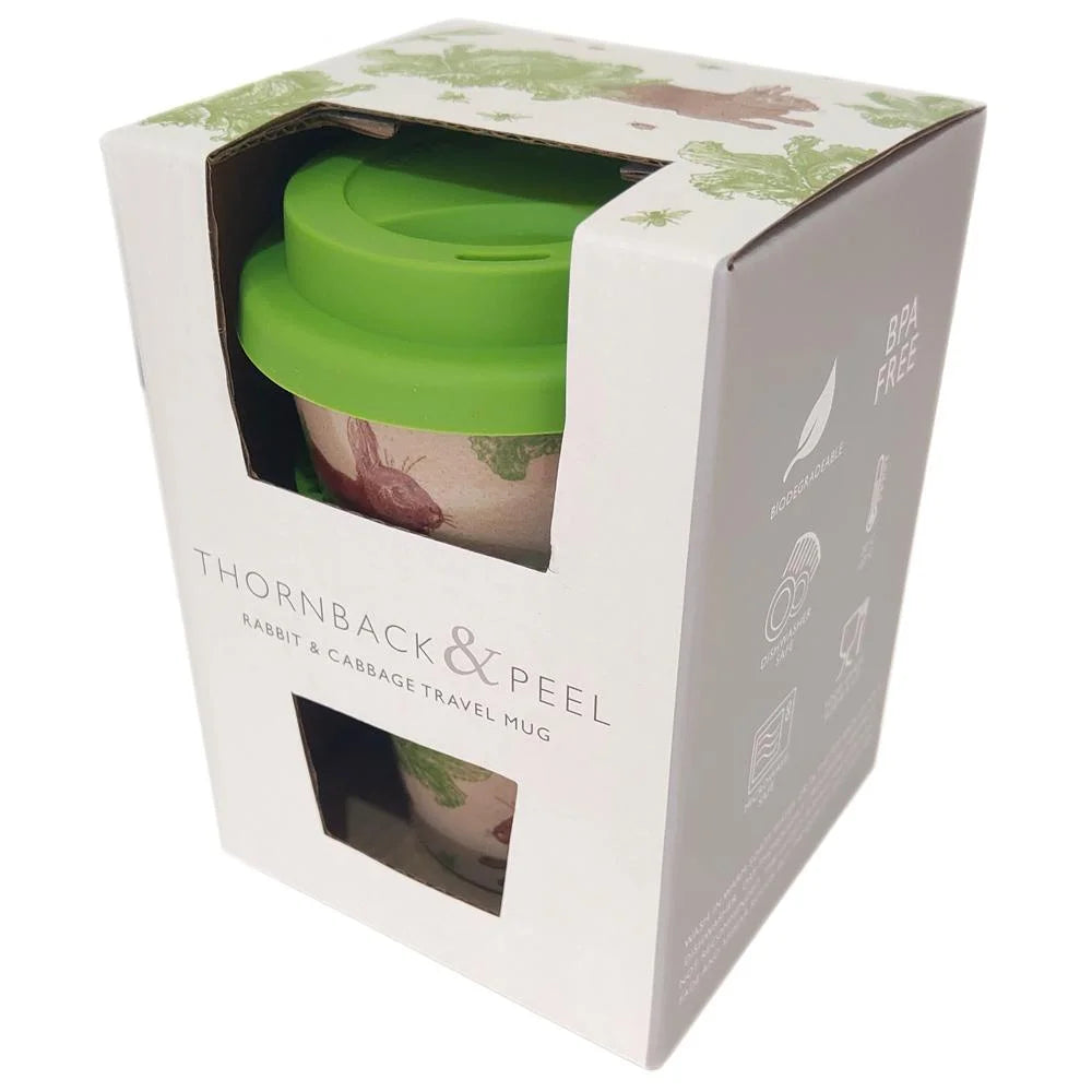 Thornback + Peel “Cabbage & Rabbits” travel mug