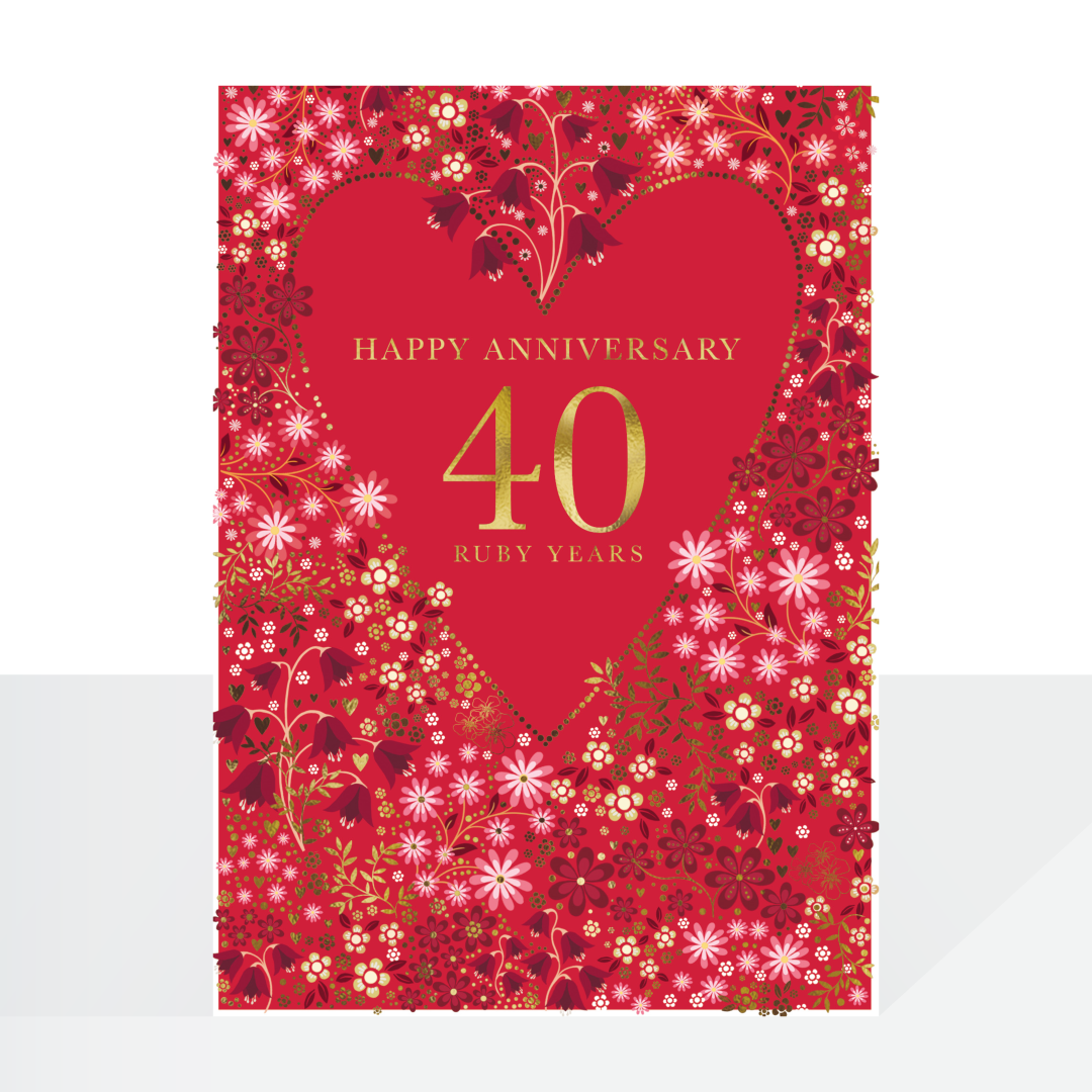 40 Ruby years Anniversary card