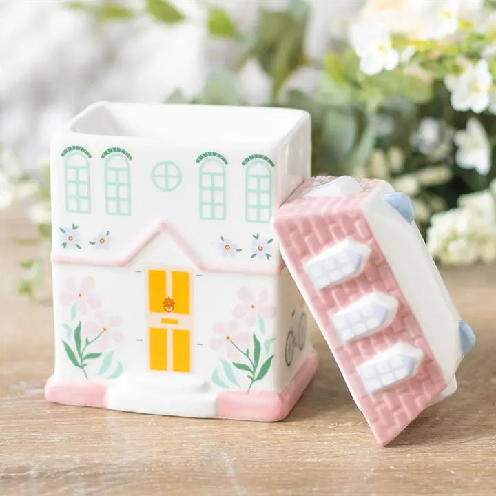 Pastel house wax or oil burner