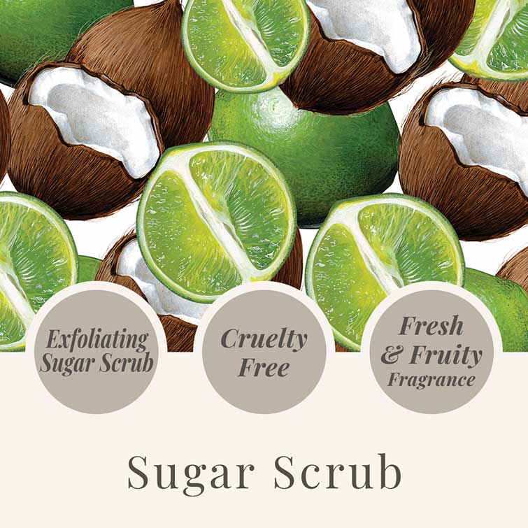 Coconut & lime sugar scrub