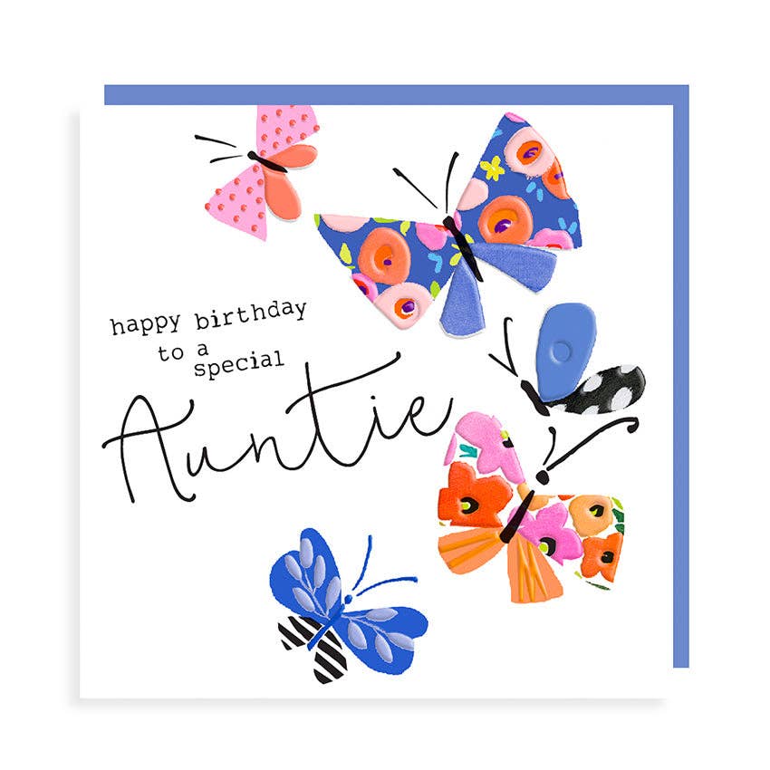 Happy Birthday to a Special Auntie - Pretty Butterflies