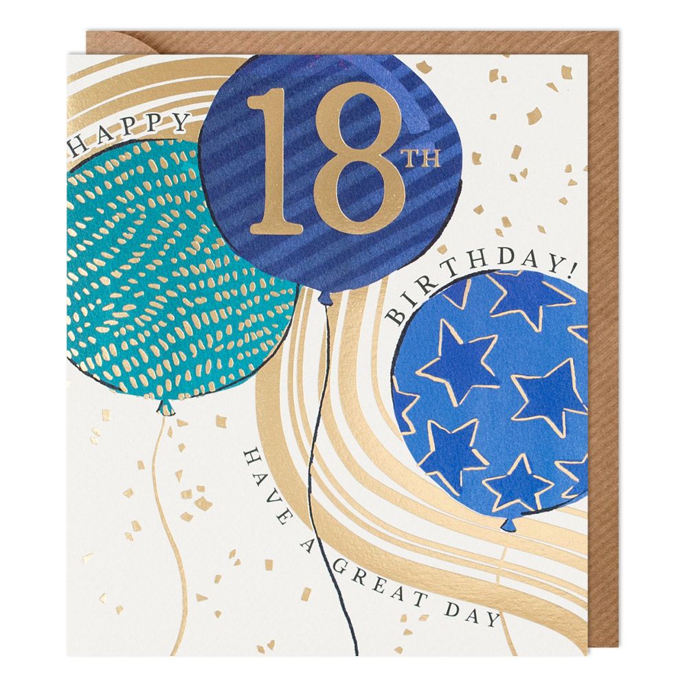 18 today balloons card