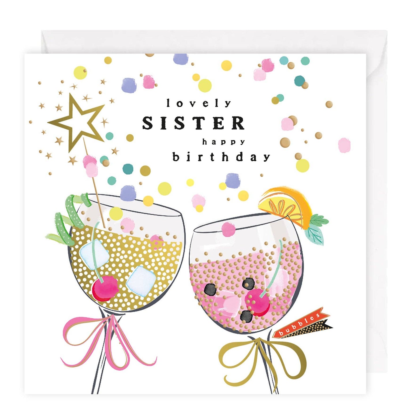 Lovely Sister Happy Birthday - Cocktail Drinks
