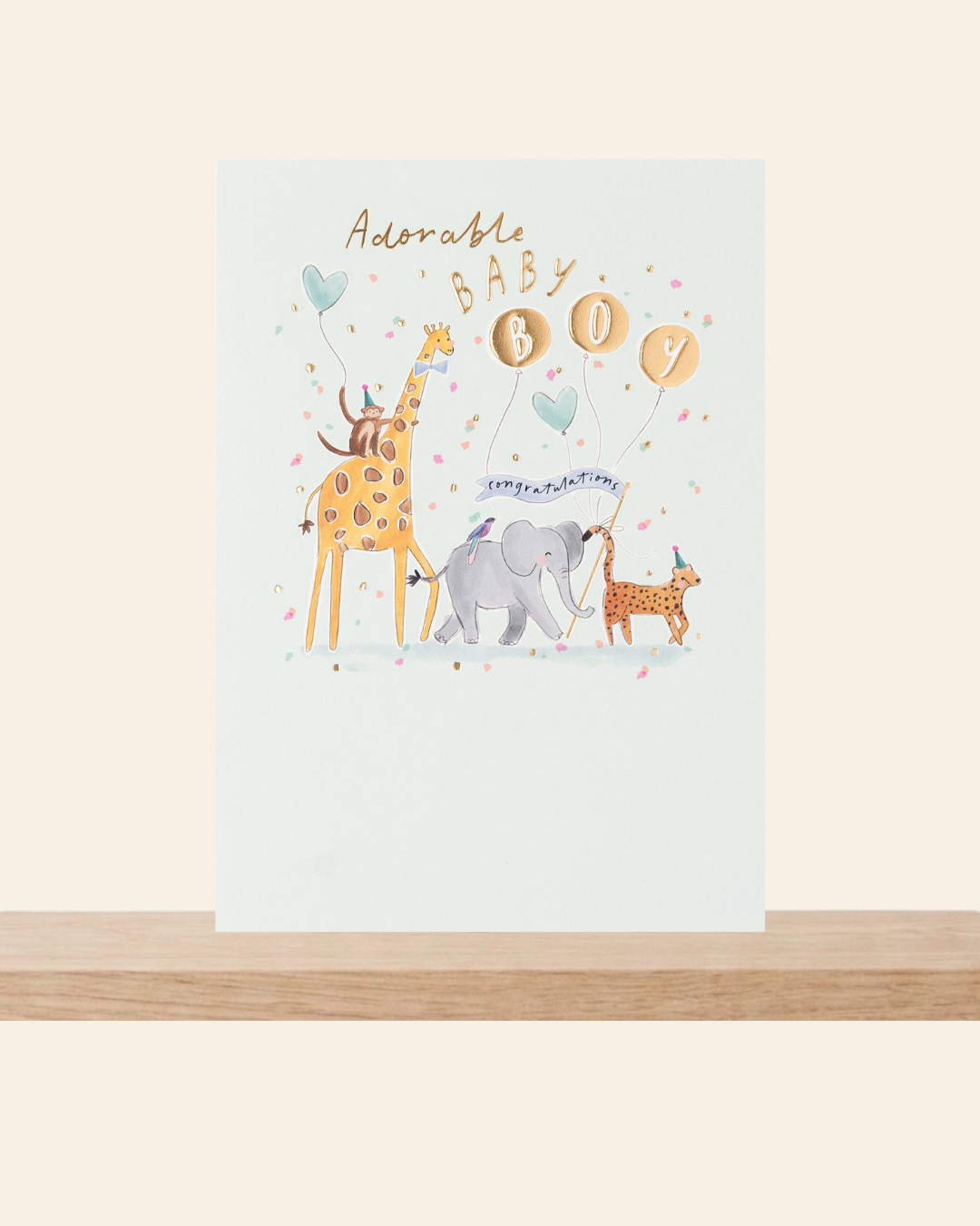 Adorable baby boy card