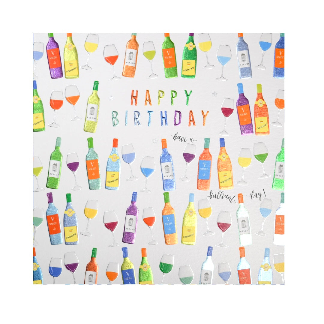 Happy birthday, wine card