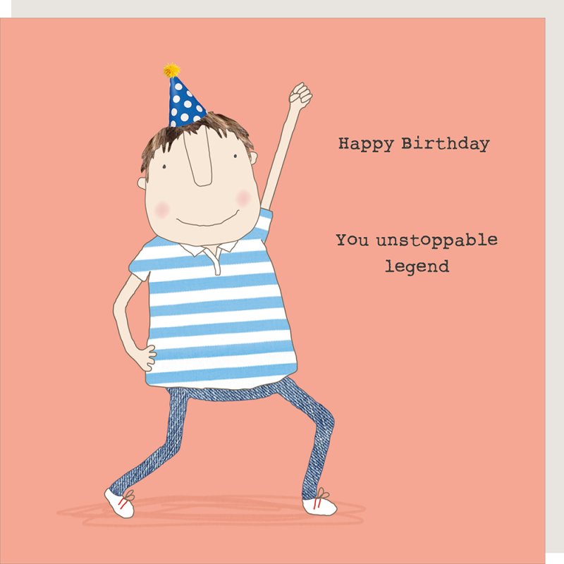 Unstoppable Legend - male birthday card