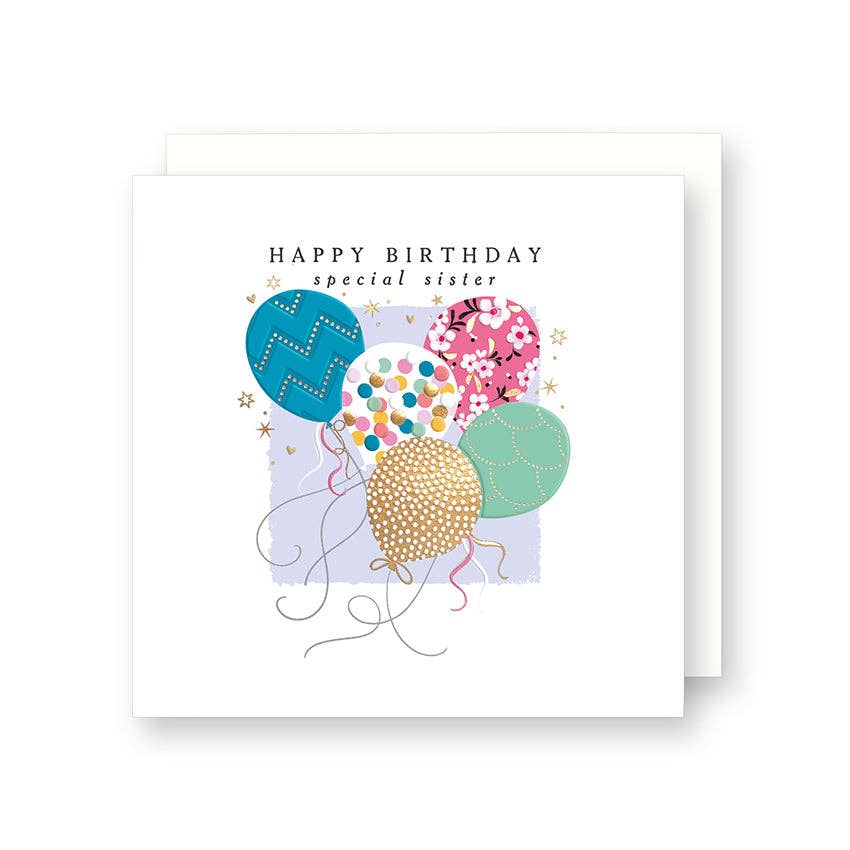 Happy Birthday Amazing Sister - Party Balloons - Confetti