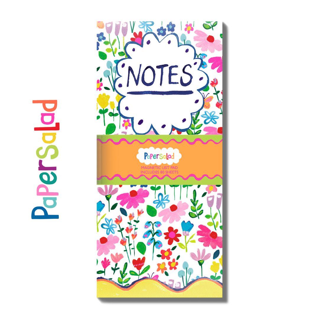 Paper Salad Magnetic List Pad - Floral Notes To Do List