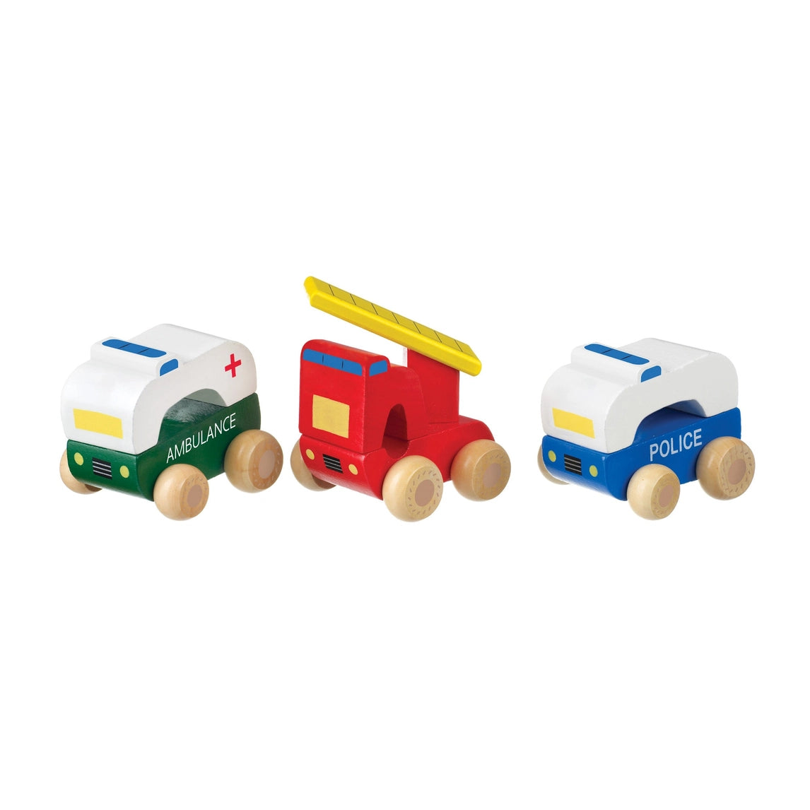 First emergency vehicles wooden baby gift - Orange Tree Toys