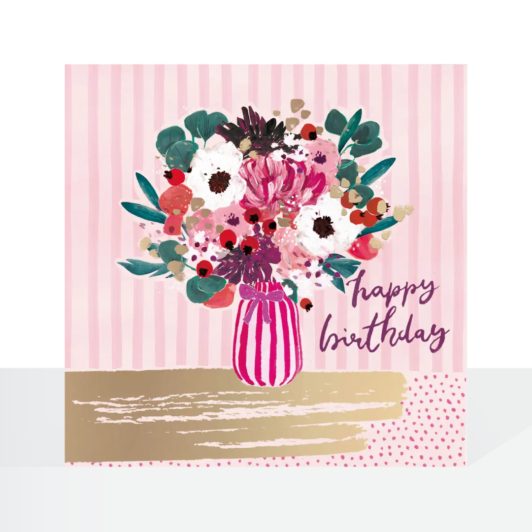 Birthday vase of flowers