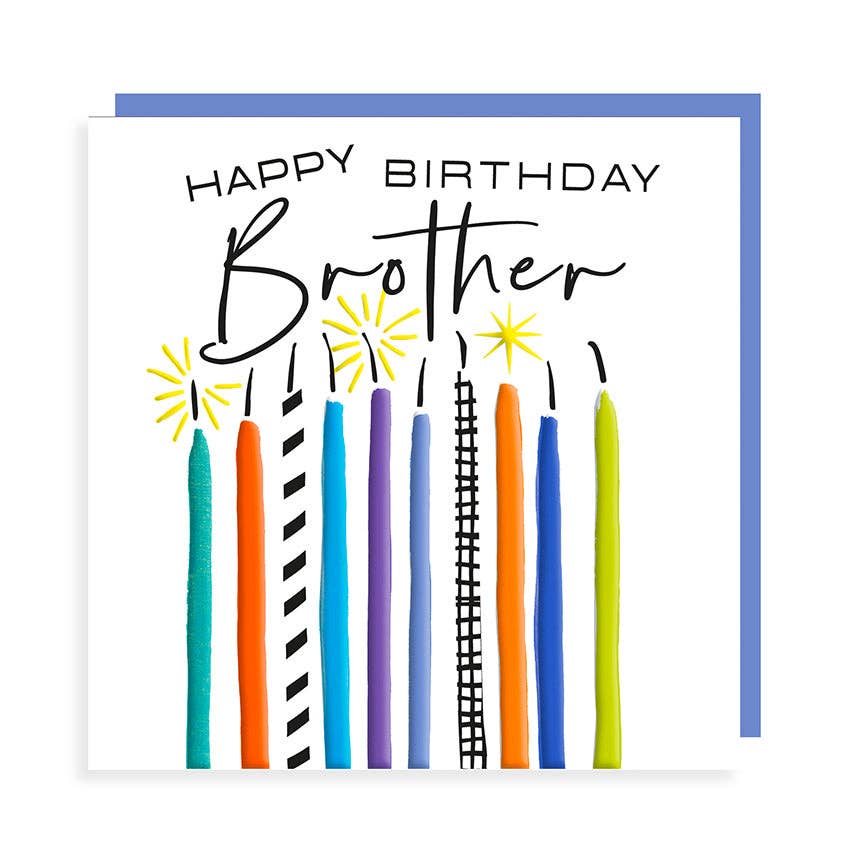 Happy Birthday brother - Party Candles