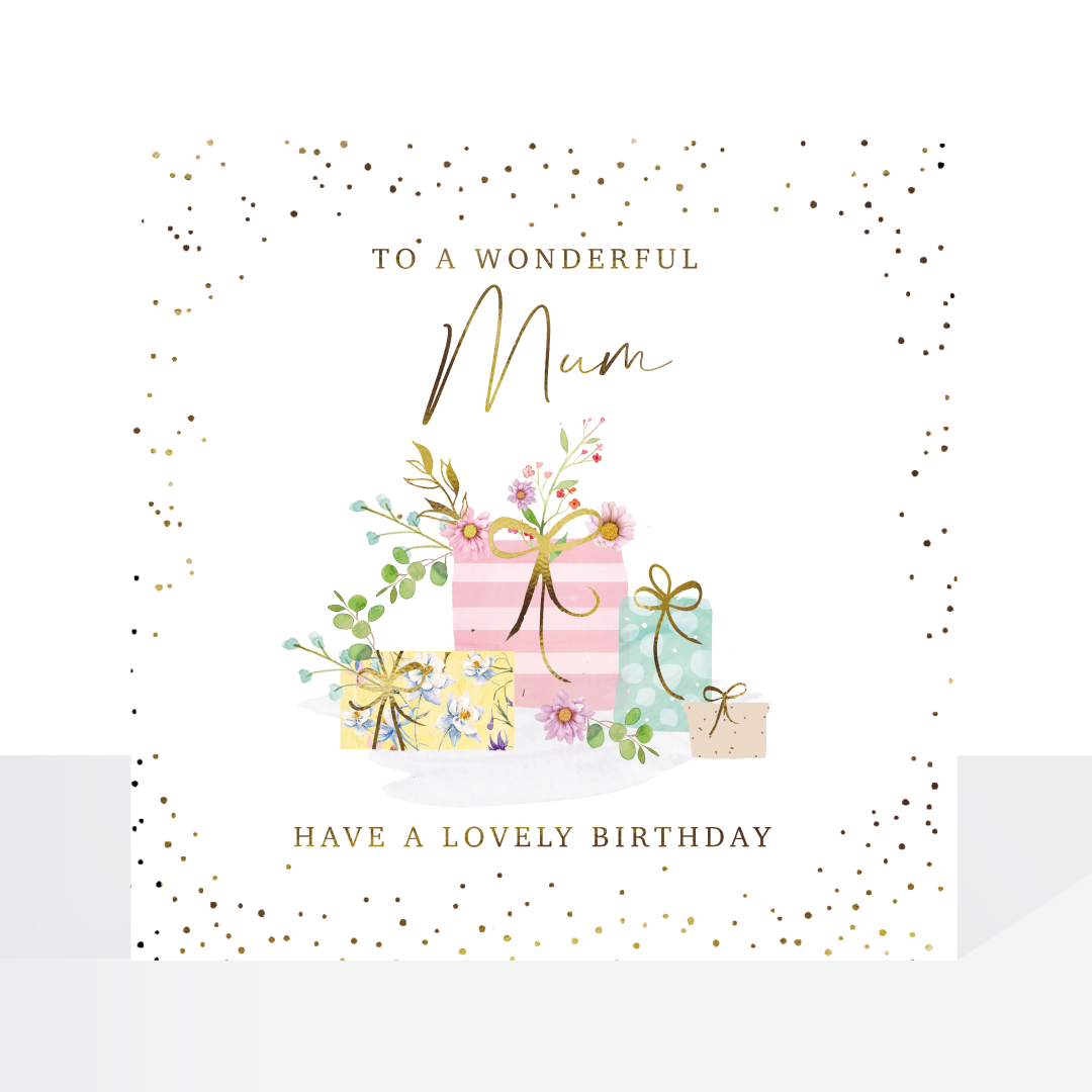 Wonderful Mum presents birthday card