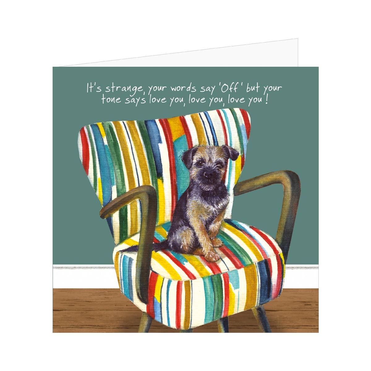 Cheeky Border Terrier Greeting Card