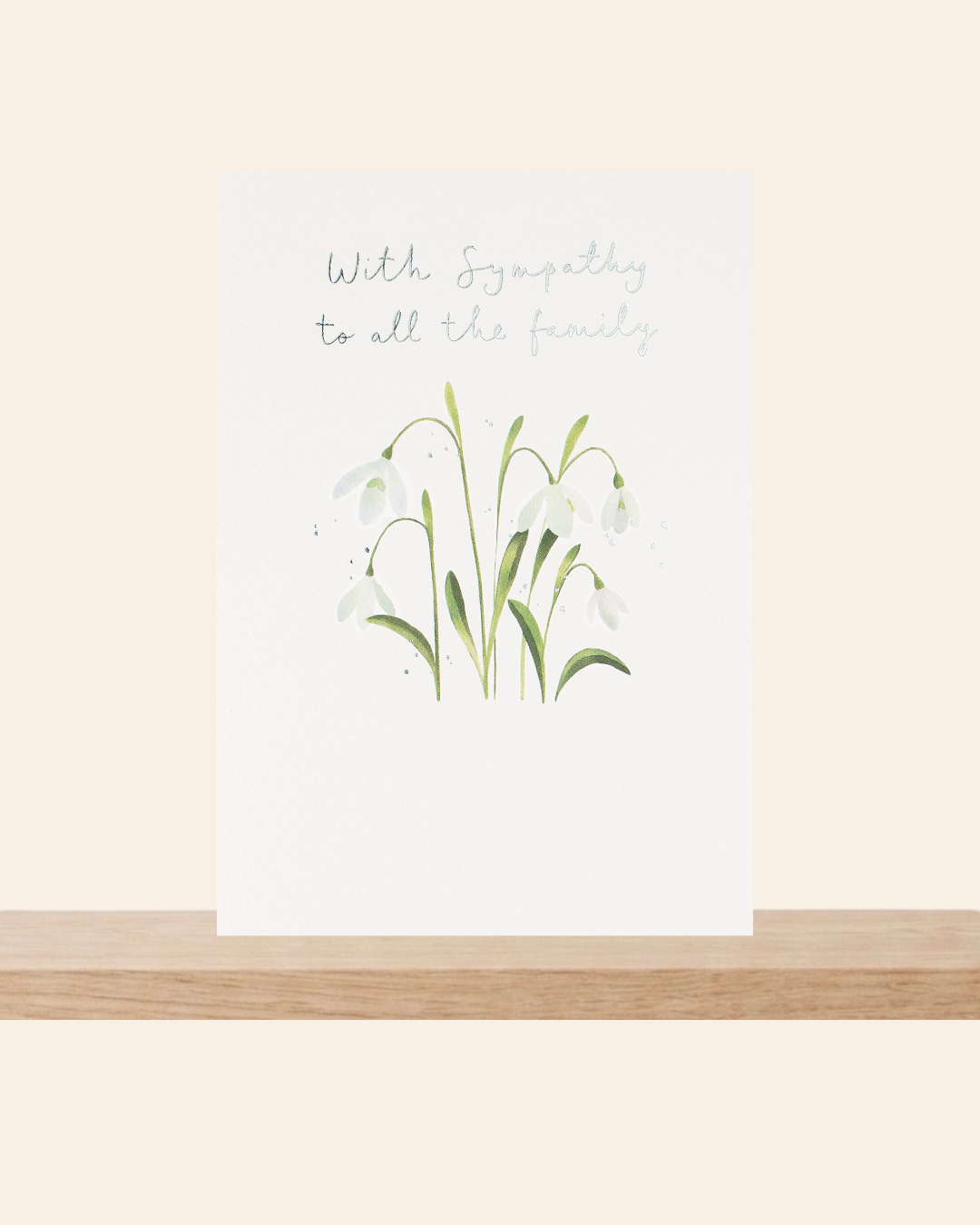 Sympathy to all the family snowdrops card