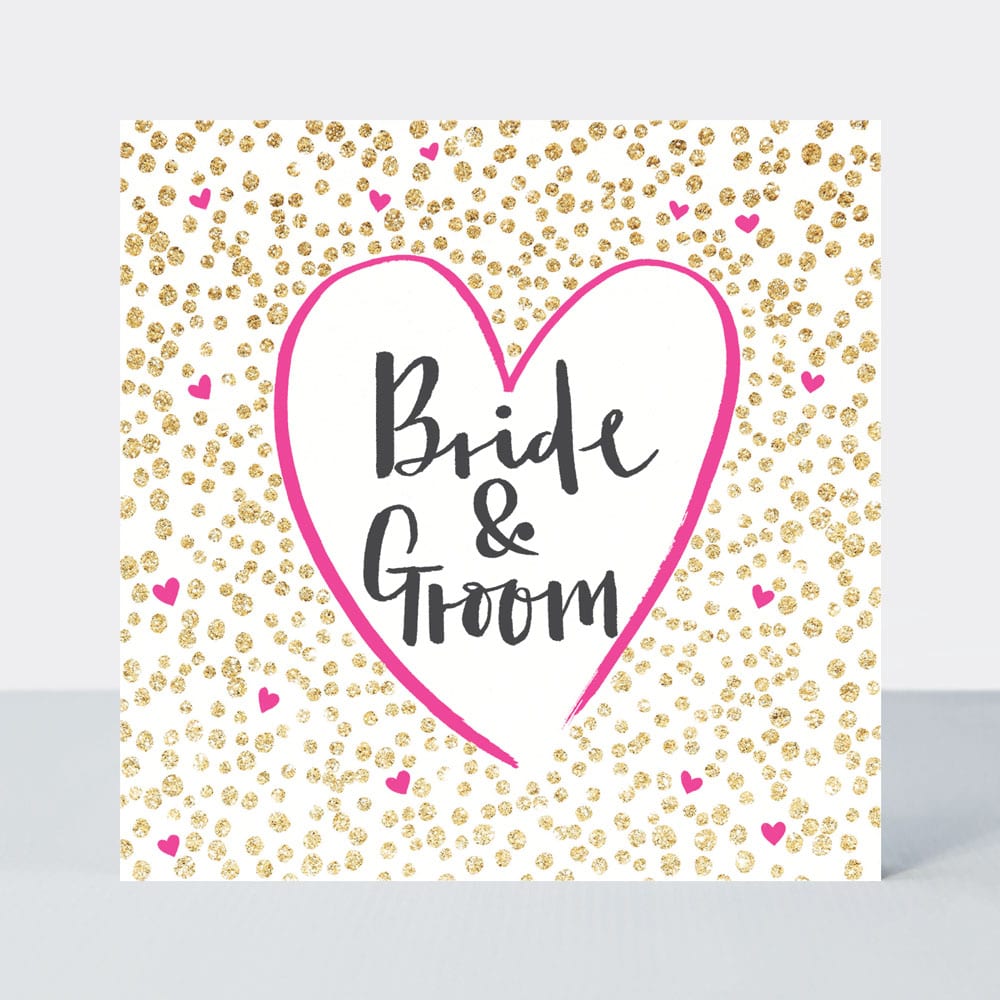 Bride & Groom, wedding day - card