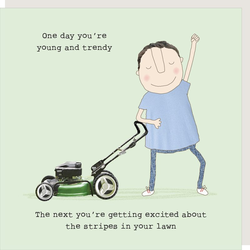 Lawn Stripes - male birthday card