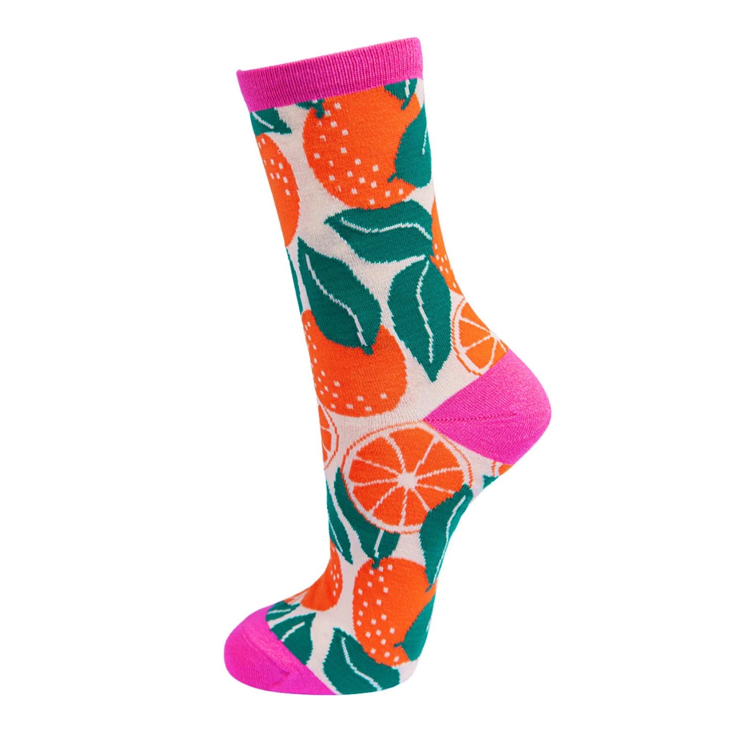 Ladies bamboo socks - Oranges