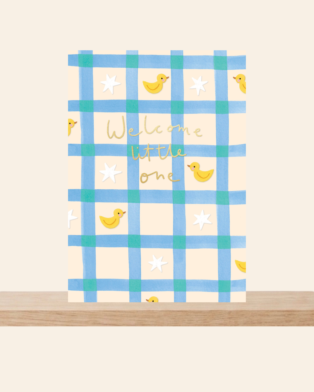 Welcome little one - baby boy card