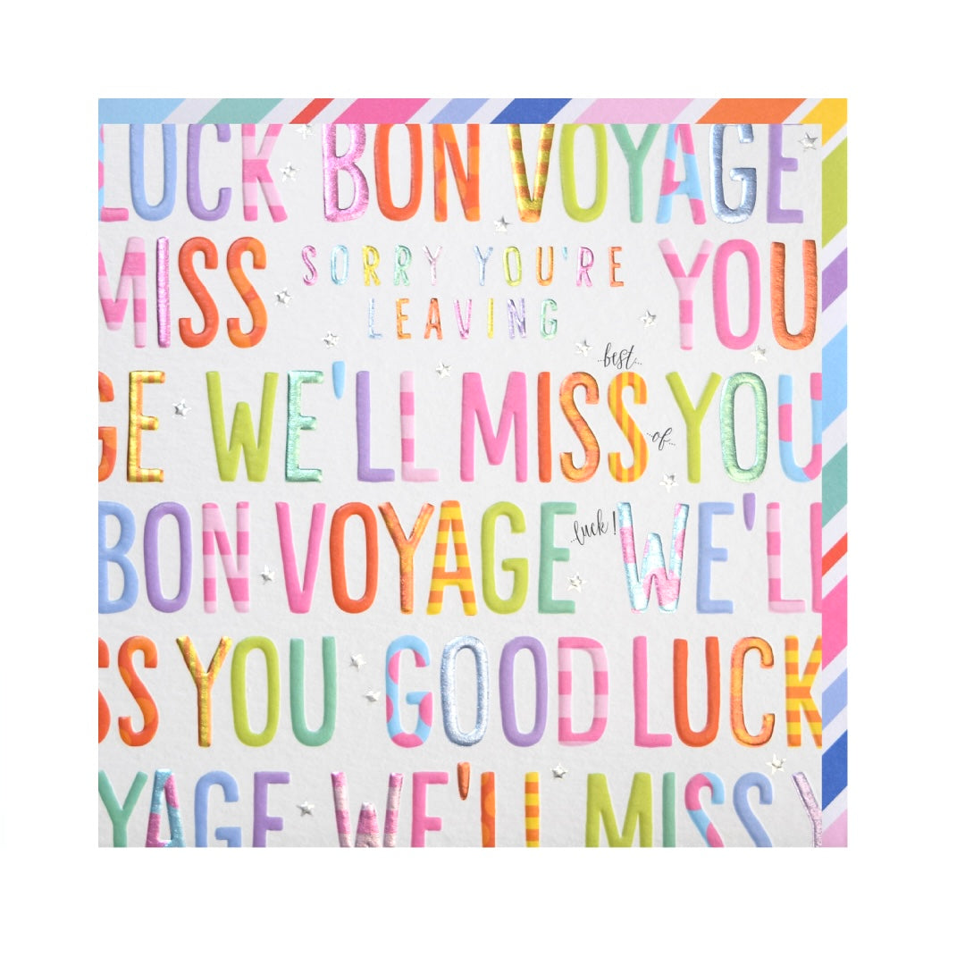 Sorry you’re leaving card