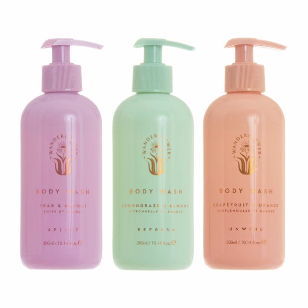 Wanderflower Body Wash trio Gift Set
