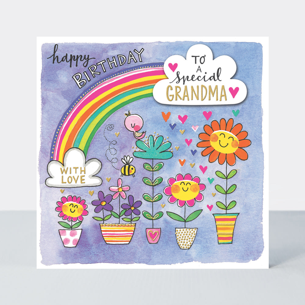 Special Grandma, birthday rainbow - card
