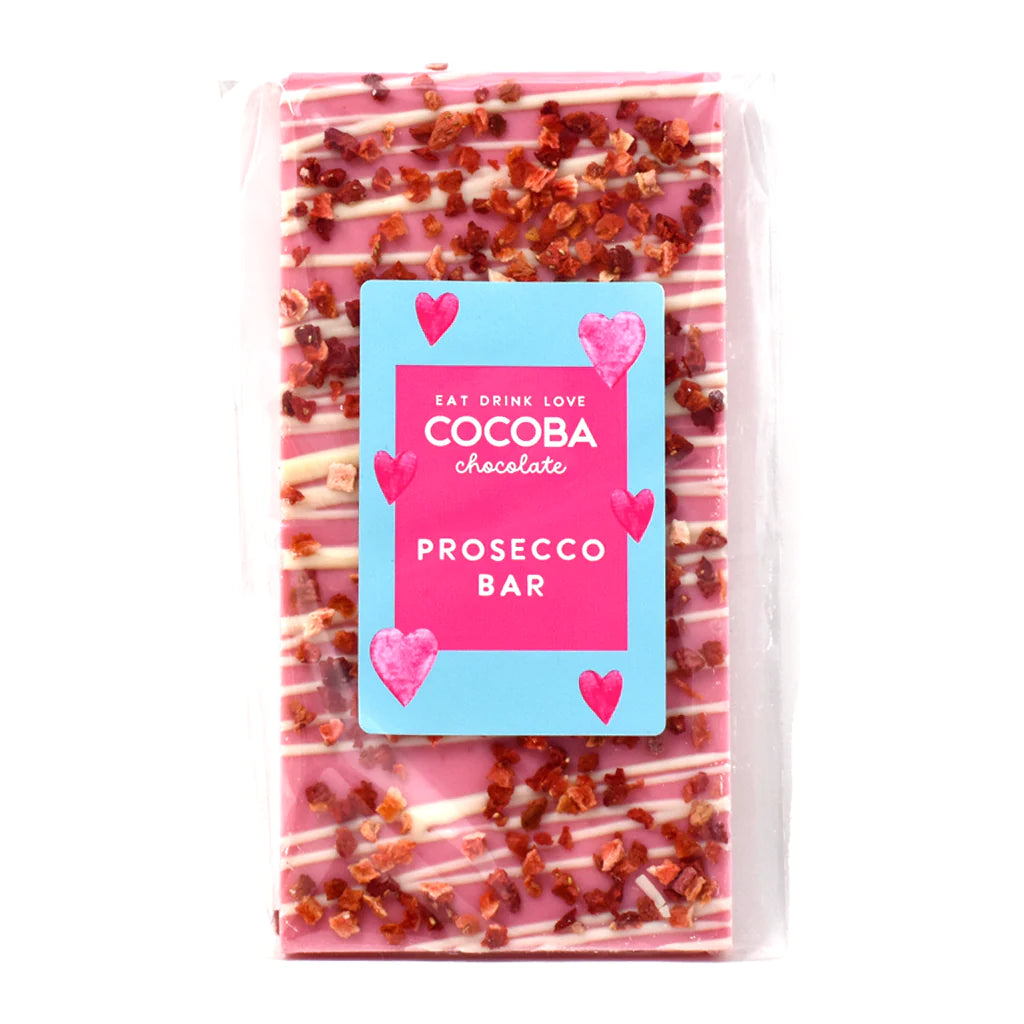 Cocoba prosecco white chocolate bar