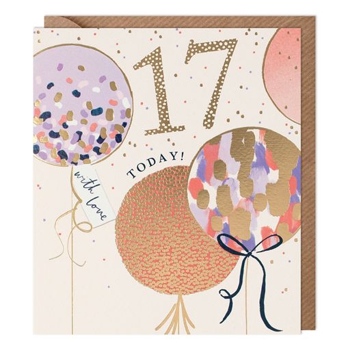 17 today balloons card