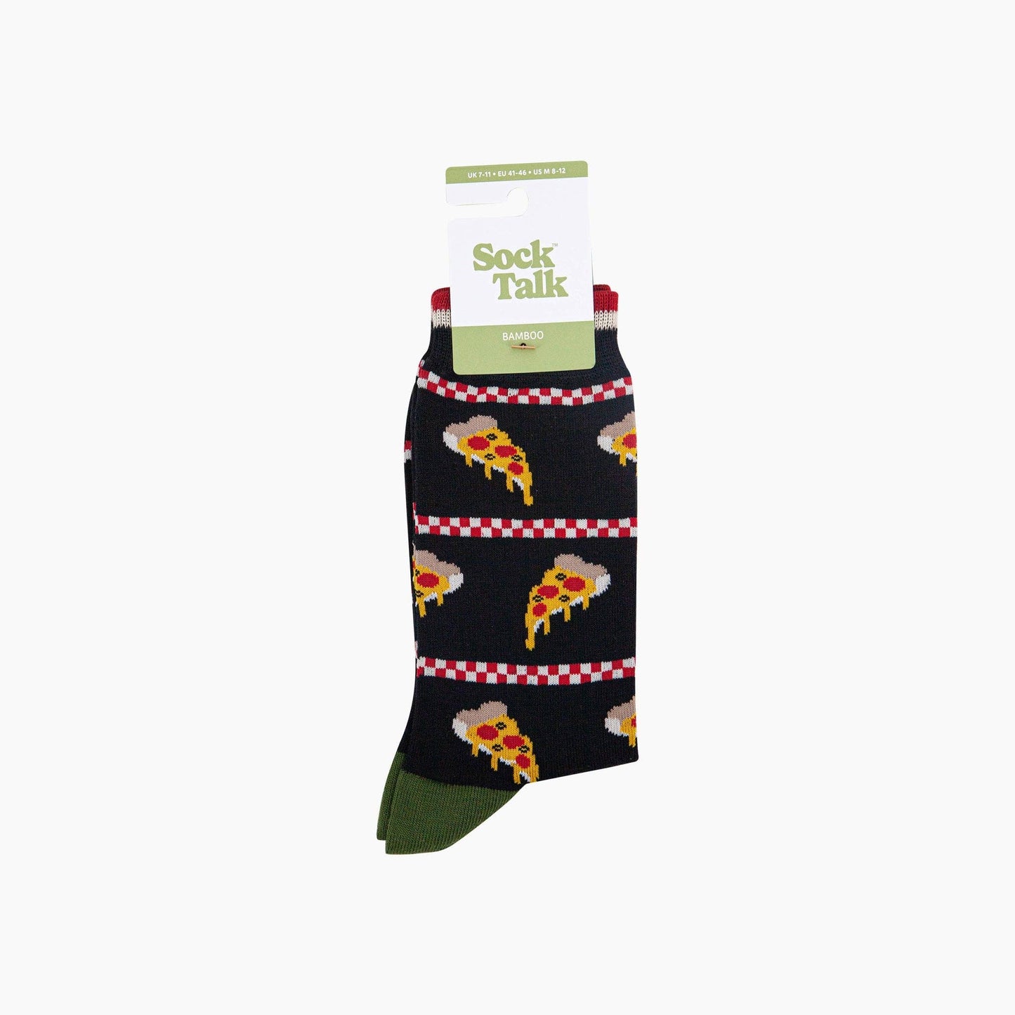 Pizza Slice Bamboo Socks in Black