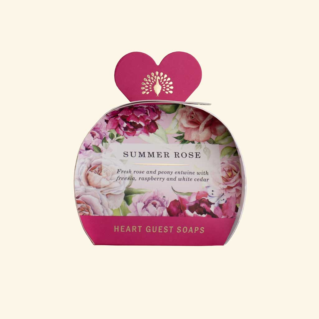 Heritage Summer Rose Heart Guest Soap