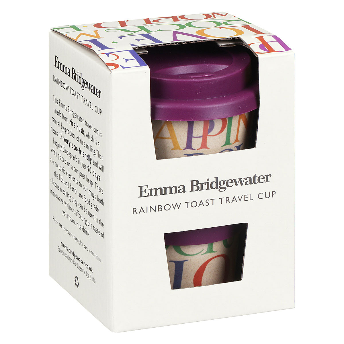 Emma Bridgewater travel mug, rainbow toast
