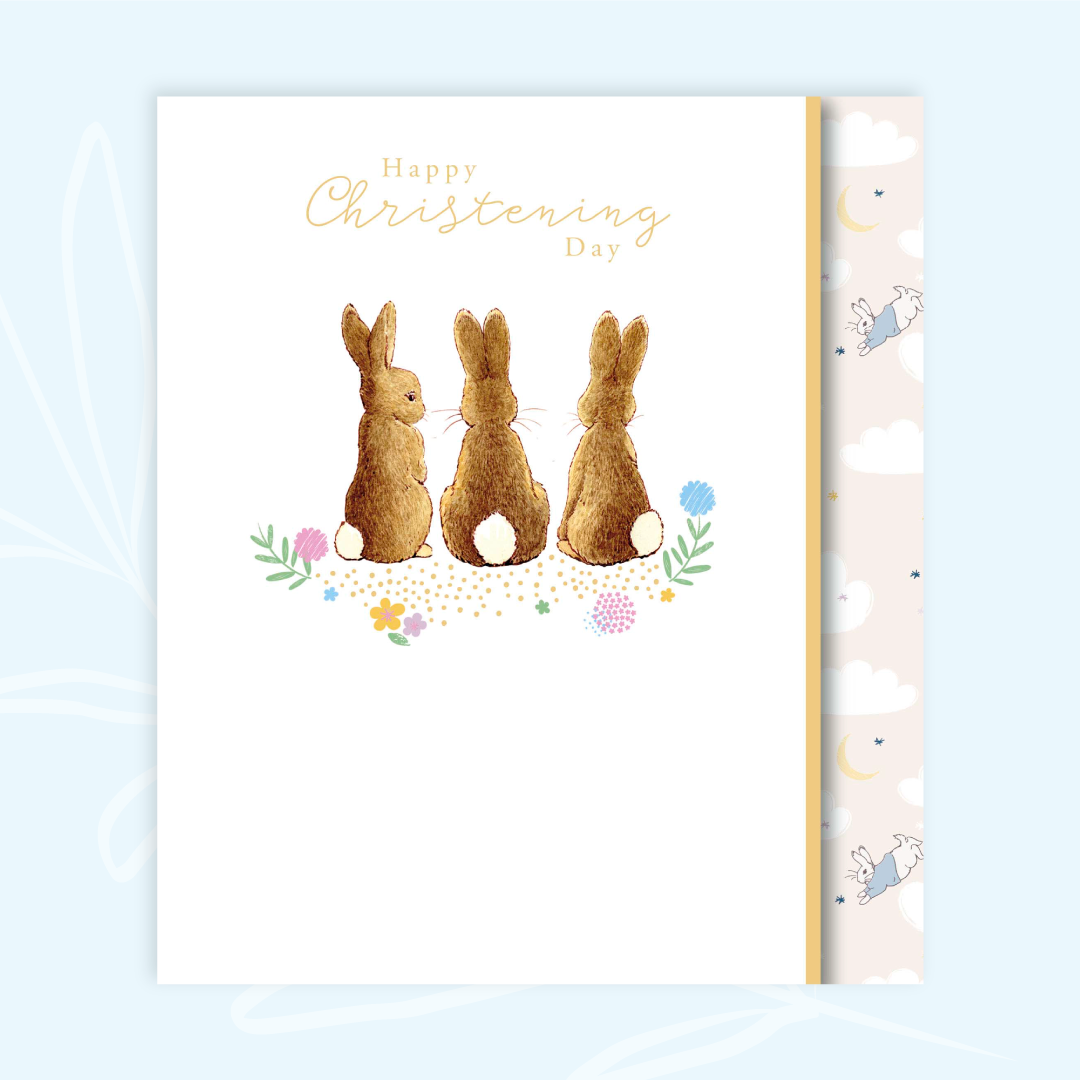 Happy Christening day - Peter Rabbit card