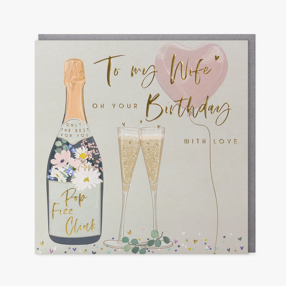 Wife on your Birthday - card