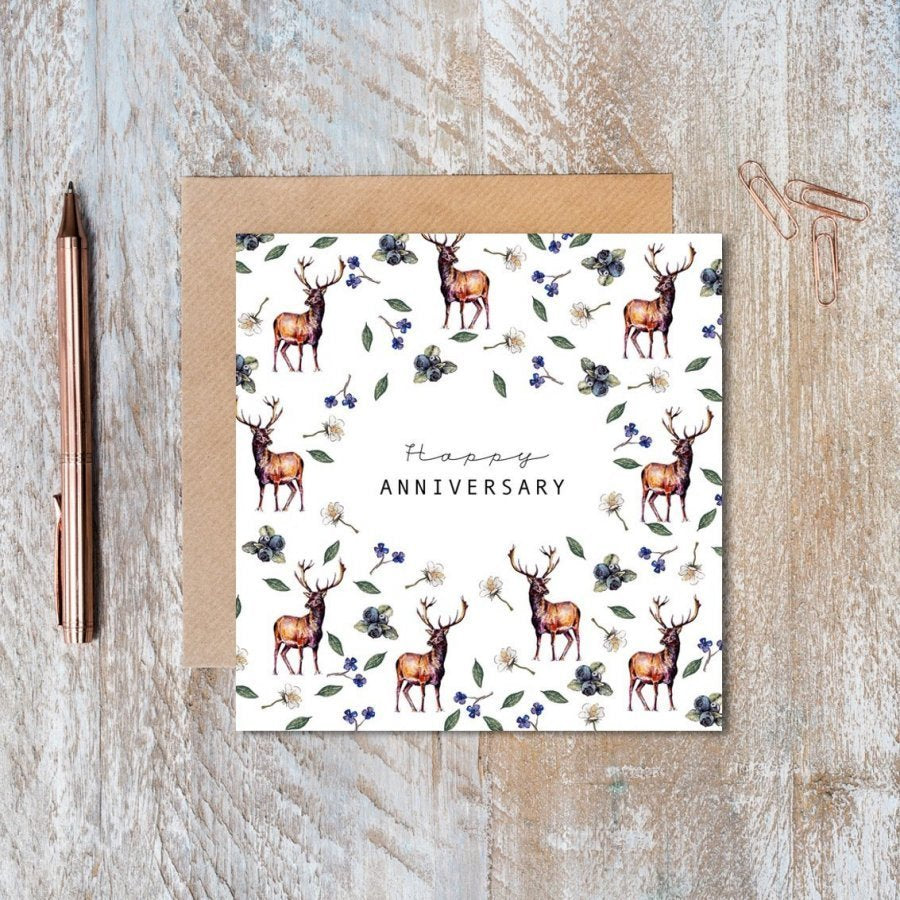 Happy anniversary, stags - card