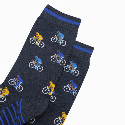 Men's Bamboo Socks - Navy, Cyclists