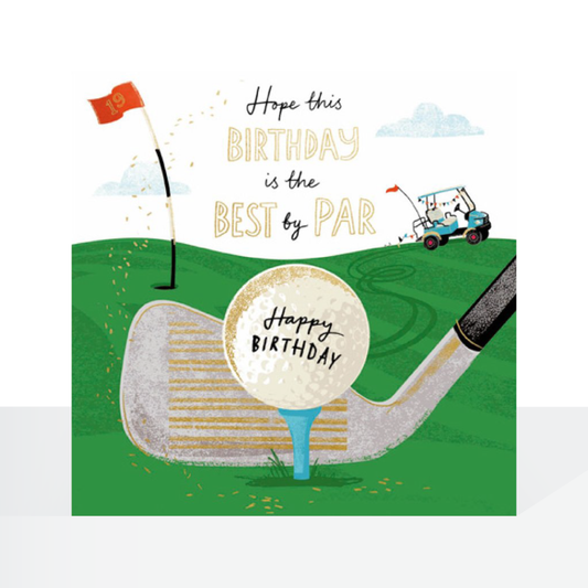 Golf best by par birthday card
