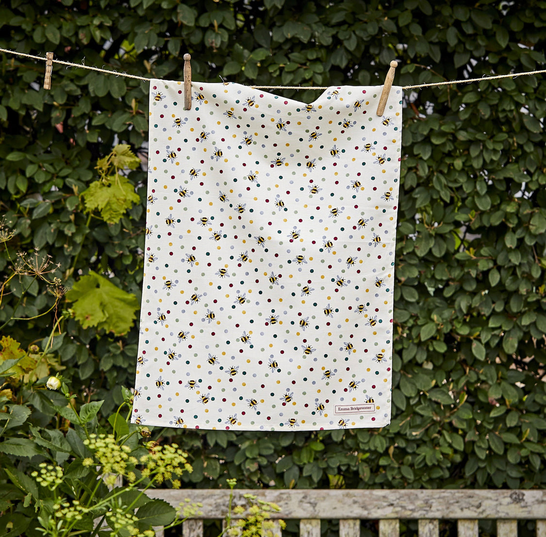 Emma Bridgewater tea towel - Polka dot + bees