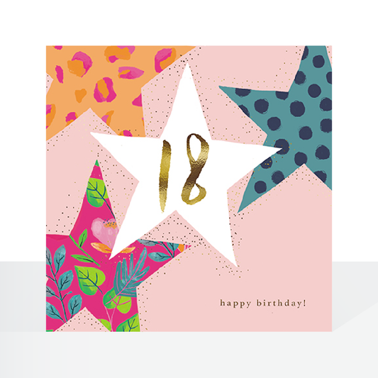 18th birthday - stars card