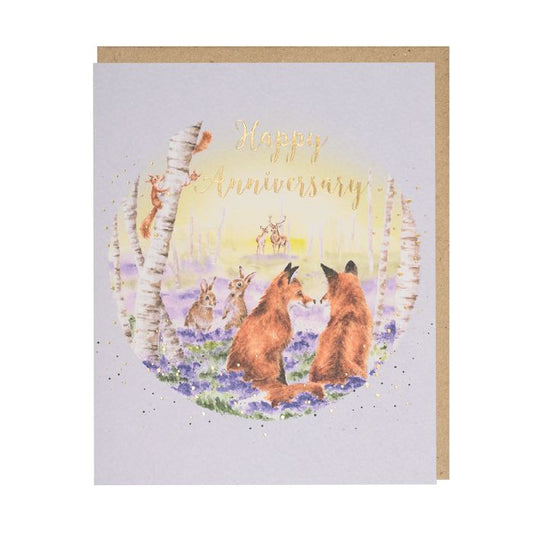 Happy Anniversary Bluebell woods card - Wrendale