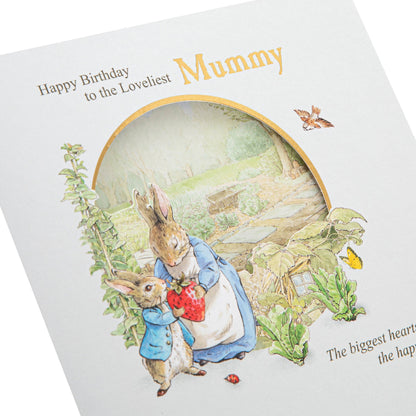 Birthday Card for Mummy - Beatrix Potter Peter Rabbit Design