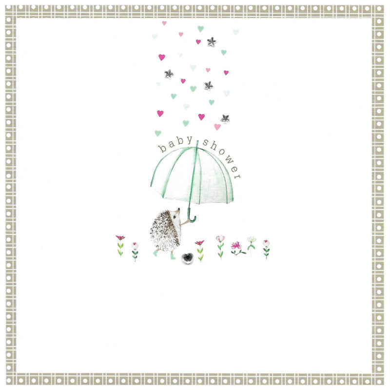 Baby shower, hedgehog card