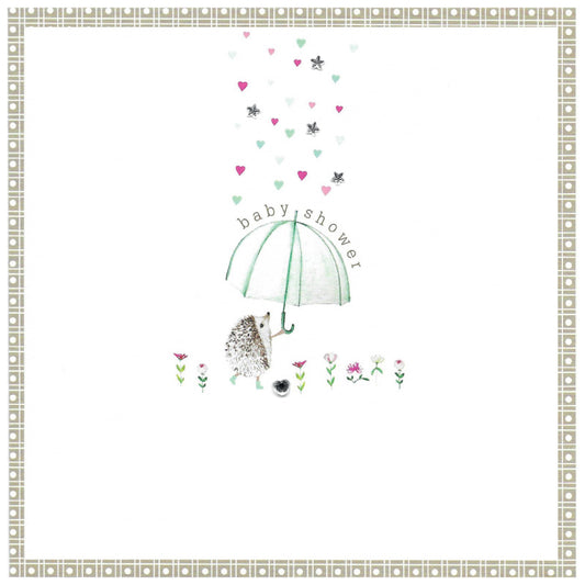 Baby shower, hedgehog card