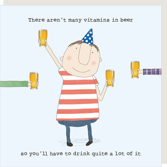 Beer vitamins - Rosie Made A Thing card