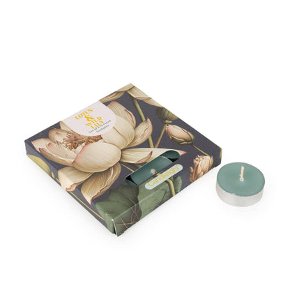 Set of 9 Tealights - Lotus & Wild Lily 6PK